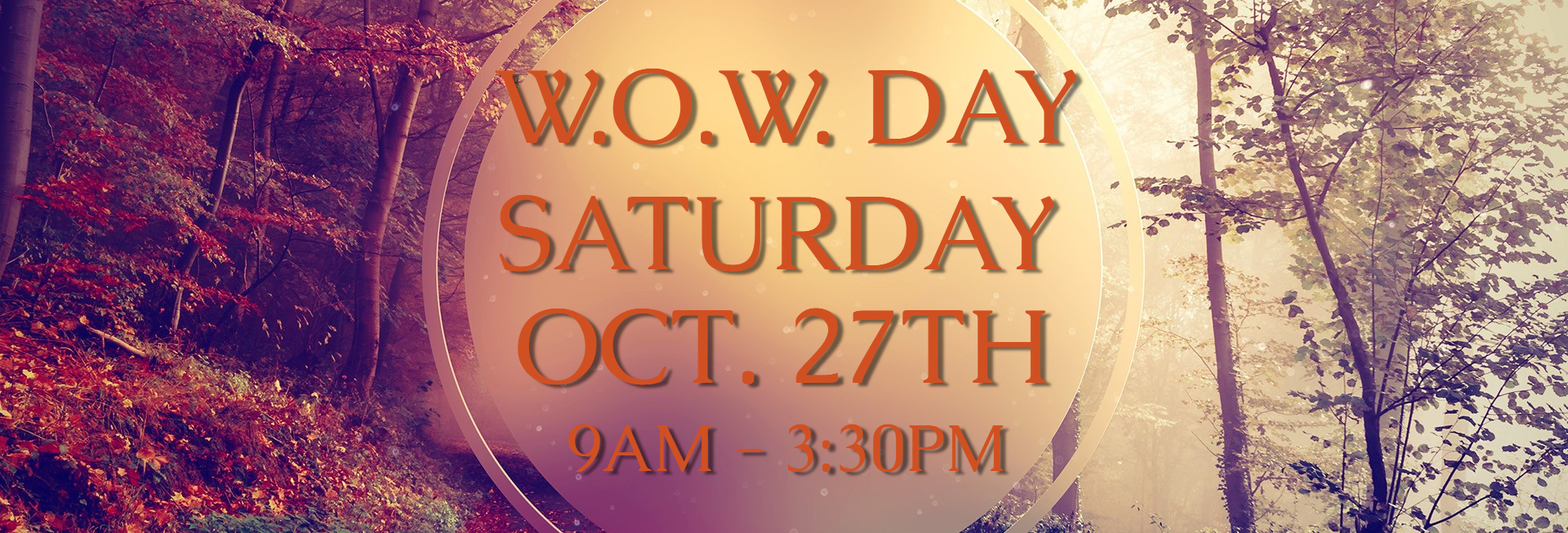 Happy First Day Of Fall Church Website Banner